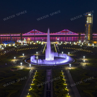 Fontaine musicale dansante 3D de grande taille en forme de fleur, avec éclairage LED RGB, équipement paysager pour spectacle aquatique, conception personnalisée gratuite