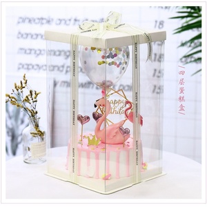Luxury High Quality Custom Design Clear Plastic Wedding Birthday <b>Party</b> Cake <b>Boxes</b> - Product Image 5