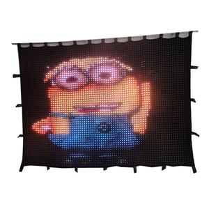 <span class=keywords><strong>Precio</strong></span> de fábrica LED Vision Cortina para Bar Evento Night Club Video Star Cortina Equipo de escenario Telón de fondo Tela Iglesia Fiesta Reunión - Product Image 1