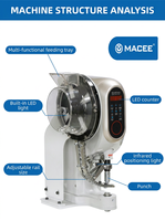Machine à coudre automatique électrique MC 818T-Q pour boutons-pression et œillets de poulet, avec table et support