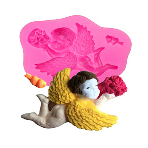 Silicone Angel Boy stampi Dessert fondente stampo di cioccolato torte gommose argilla polimerica Gumpaste pasticceria gelatina biscotti di ghiaccio - Product Image 3