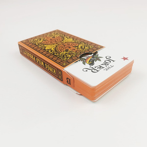 Cartas de Póker Personalizadas Solitaire Originales Estándar con Borde Dorado, 52 Cartas - Product Image 1