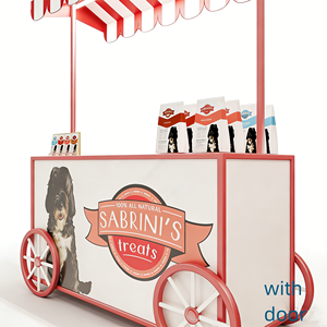 Exhibidor de Accesorios para Mascotas con Ganchos, Armarios y Ruedas para Tienda de Mascotas - Product Image 6