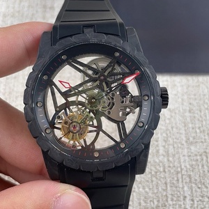 Reloj Mecánico de Diseño para Hombre con Esfera Hueca y Tourbillon, Reloj Automático de Alta Calidad con Fibra de Carbono - Product Image 6