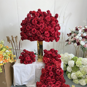 Fournitures Florales en Gros pour Mariages : Arrangements de Boules de Roses Rouges de Luxe IFG-BL03 - Product Image 5