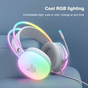 ONIKUMA 헤드셋 X25 이어폰 3.5MM 오버이어 헤드폰 유선 Auriculares RGB 게이머 헤드폰 게임 마이크 - Product Image 3