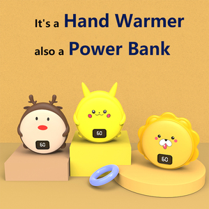 Adedi 50 USB eller taşınabilir 10000mAh dijital ekran şarj edilebilir el ısıtıcısı kadınlar için güç banka ile bebek çocuk - Product Image 4