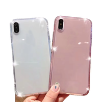 Mode paillettes cristal étincelle couverture souple transparente pour iPhone Xr X Xs 7 8 11 12 13 14 15 Plus Pro Max étui de téléphone portable