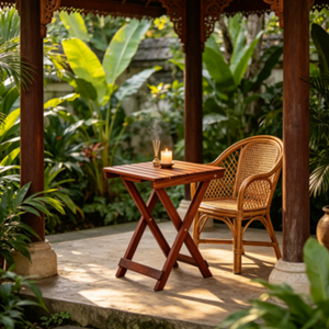<span class=keywords><strong>Table</strong></span> d'appoint compacte pliable en bois de sapin, mobilier de loisirs extérieur durable pour jardin, pelouse, terrasse, barbecue, dîner en plein air - Product Image 4