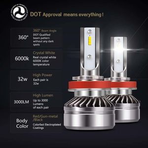 Bombilla LED para faros Db Saber X H8 H9 H11 8000lm 6000k 70w 12v Serie D6 con chips CSP para actualización y reequipamiento - Product Image 5