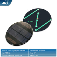 Modules solaires monocristallins en PET époxy miniatures AK AK120x120 en gros, certifiés ROHS CE, garantie 1 an, pour sacs à dos solaires