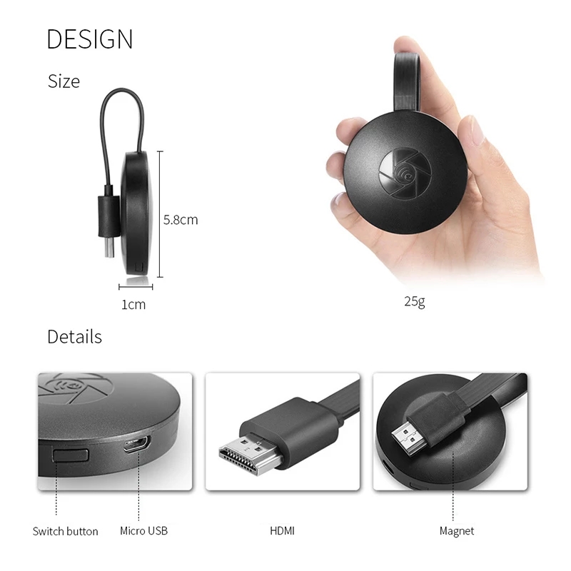 2.4G TVスティック ワイヤレスディスプレイ ドングルアダプター 4K