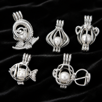 Breloques en alliage rétro, motifs animaux variés (oiseau, cheval, dauphin), perles en cuivre, pendentifs en cage pour la création de colliers, bracelets et bijoux DIY