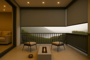 Persiana Enrollable Exterior Resistente al Viento <span class=keywords><strong>para</strong></span> <span class=keywords><strong>Ventanas</strong></span> de <span class=keywords><strong>Esquina</strong></span>, Pantalla Retráctil <span class=keywords><strong>en</strong></span> Forma de L de 90 Grados <span class=keywords><strong>para</strong></span> Balcón y Terraza - Product Image 5