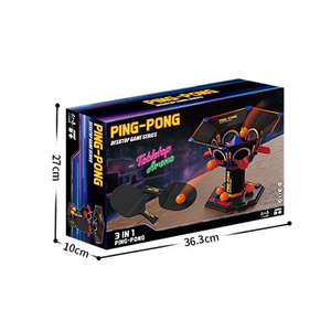 Série de jeux de <span class=keywords><strong>ping</strong></span>-pong de bureau <span class=keywords><strong>3</strong></span> en 1, appareil d'entraînement convertible avec filet et raquettes pour un jeu interactif et amusant de tennis de table - Product Image 5