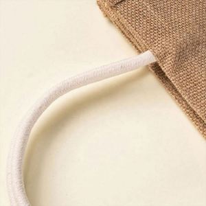 High Quality Custom Printed Logo Burlap Jute Tote <b>Bags</b> <b>Large</b> Capacity Reusable Waterproof for <b>Beach</b> and Shopping - Product Image 5