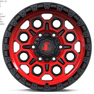 Super 4x4 Forged Aluminum 6-Hole Offroad Car 8.5/9.5 Inch Matte Red <b>Wheels</b> Customized Bead <b>Lock</b> for Passenger SUV Pickup - Product Image 3