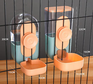 Nuovo piccolo animale Pet gabbia appeso bottiglia di acqua bevitore e mangiatoia per il <span class=keywords><strong>cane</strong></span> criceto coniglio gatto - Product Image 4