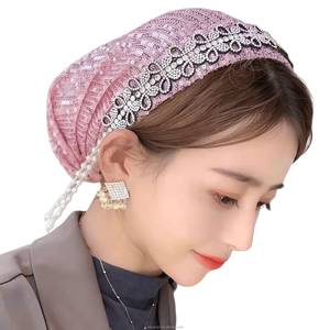 Fashionable, soft, solid-color headscarf, Indonesian Muslim hat, women's sequin fabric, eco-friendly, breathable, full range - Product Image 2