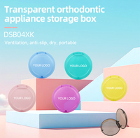 Boîte d'alignement dentaire polyvalente avec miroir Étui de retenue de prothèse dentaire en plastique pour l'hygiène buccale et le nettoyage