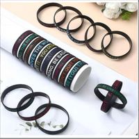 Braccialetto con Citazioni Stampate per Uomo e Donna, Braccialetti in Silicone con Frasi Motivazionali Colorate Come Regalo
