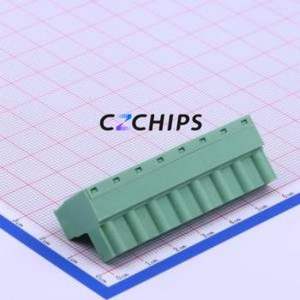 DB2EK-7.62-8P-GN-S Plug-in Terminal Block P=7.62mm Connector Male Plug 1x8P 7.62mm Green - Product Image 2