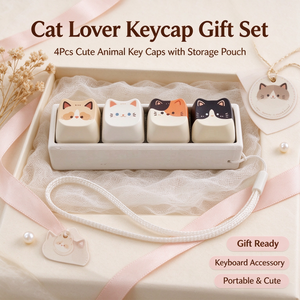 Jouet anti-stress clavier à 4 touches en forme de chat mignon, porte-clés sensoriel pour adultes - Product Image 4
