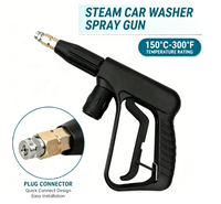Pistolet laveur à pression à vapeur haute température 150 ℃   Buse cylindrique à connexion rapide résistante à la chaleur pour le nettoyage automobile