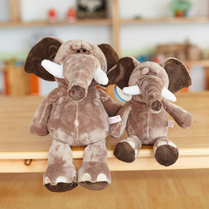 De dibujos animados 50 cm 70 cm 90 cm marrón de algodón tela suave elefante lindo para los niños del bebé dormir - Product Image 4