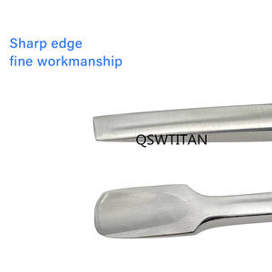 أدوات تقويم العظام العظام العظام مقبض خشبي الفولاذ المقاوم للصدأ مربع إزميل شفرة رقيقة مستقيم نوع U سكين قطع العظام - Product Image 5