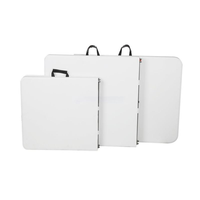 Table pliante rectangulaire en plastique HDPE, portable, pour extérieur, banquet, traiteur, fête, événement
