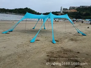 Vente chaude 8 pieds Portable Lycra élastique auvent <span class=keywords><strong>tente</strong></span> intégrée Protection UV été plage <span class=keywords><strong>tente</strong></span> pour <span class=keywords><strong>Amazon</strong></span> extérieur - Product Image 2