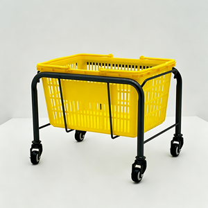 Chariot de courses robuste pour supermarché, grande capacité 340L, roulettes pivotantes silencieuses, chariot d'épicerie pour usage commercial, kit complet - Product Image 3