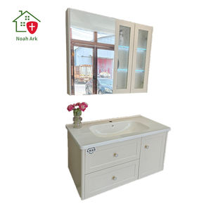 Mueble de Baño Moderno Blanco con Espejo de Panal, Luz LED, Lavabo de Cerámica, Construcción de Madera Maciza y Melamina, Acabado Lacado - Product Image 5