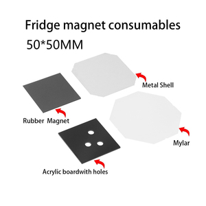 Hot sale <strong>customization</strong> 53*80mm tin rectangle fridge <strong>magnet</strong> <strong>making</strong> machine + paper cutter + 1000pcs fridge <strong>magnet</strong> materials - Product Image 4