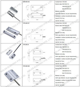 Sensor de Contacto Magnético Inteligente con Cable KOLAS FMC-55, Carcasa de Aleación de Aluminio, Detección de Posición de Puerta/Ventana, 0.5A/1A - Product Image 6