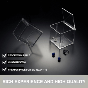 Rõ ràng chéo 16*10*5 <span class=keywords><strong>PS</strong></span> lật hộp cấp thực phẩm nhựa acrylic đồ chơi nhỏ hiển thị bảo vệ lưu trữ trường hợp bán buôn Cổ Phiếu - Product Image 5