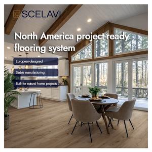 Revêtement de sol en vinyle de luxe aspect bois authentique 6mm SPC à noyau rigide Installation par clic en chêne naturel Revêtement de sol en <span class=keywords><strong>PVC</strong></span> pour rénovation domiciliaire bricolage - Product Image 1