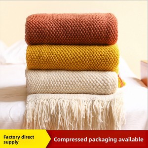 Plaid <span class=keywords><strong>de</strong></span> canapé en tricot <span class=keywords><strong>gaufré</strong></span> à motif écossais ananas, personnalisé OEM, écologique et chaud, pour la sieste au bureau et l'utilisation au <span class=keywords><strong>lit</strong></span> - Product Image 2