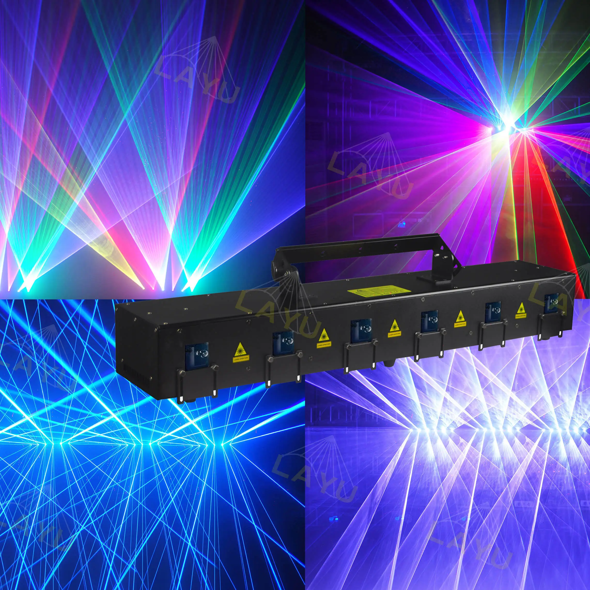 2023 LAYU חדש פריט מסיבת ktv dj ILDA DMX שלב 6 ראש בר לייזר 6w 12W 18W rgb אנימציה לייזר אור