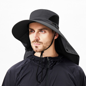 Cappello Estivo da Giungla con Protezione <span class=keywords><strong>Solare</strong></span>, Copertura <span class=keywords><strong>Viso</strong></span> Staccabile, Asciugatura Rapida, Maschera Facciale e Sciarpa Traspirante - Product Image 4