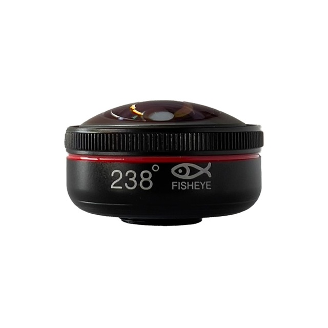 2025 New Design Full Screen Fisheye Mobile Phone Lens 4K 5K 6K with 238 Degree Wide Angle Lens for Live Broadcast Made of Glass