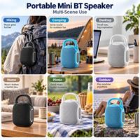 Mini haut-parleur portable BT 5.3, étanche IP56, sans fil, avec lumière RGB, TWS, carte TF, radio FM pour l'extérieur