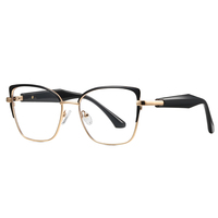 MS 82335 Lunettes Métalliques Femme de Haute Qualité, Branches Connectées en Métal Robuste, Finition Polie, Design Tendance, Monture Polyvalente