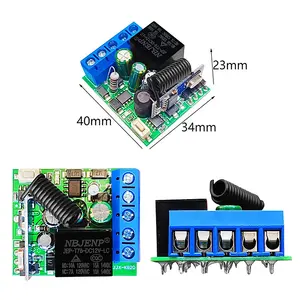 รีโมทคอนโทรล433MHz ตัวรับสัญญาณ220V รีโมทคอนโทรลตัวรับสัญญาณ220V สวิตช์รับสัญญาณ1ช่องสัญญาณ433MHz