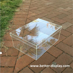 Caja de zapatos acrílica transparente de almacenamiento con soporte para zapatos de diseño moderno lucid - Product Image 4