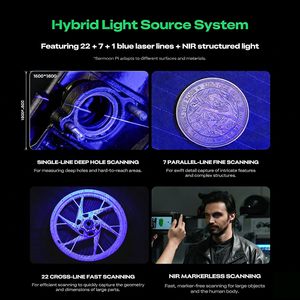 เครียลิตี้ เซอร์มูน พี 1 เครื่องสแกน 3 มิติแบบพกพา เลเซอร์สีน้ำเงิน อินฟราเรด ไร้สาย 6 หน้าจอสัมผัส สำหรับการสแกนยานยนต์ - Product Image 4