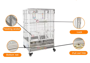 Cage à oiseaux classique de luxe, portable, antirouille et respirante, pour l'intérieur - Product Image 3