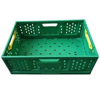 Boîte de rangement pliable JOIN en plastique, style maille, pour légumes, caisses en plastique pliables, conteneur repliable
