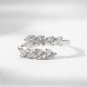 แหวนเพชรเพาะเลี้ยงจากห้องปฏิบัติการ Starsgem ทองคำแท้ 10k DEF VS แหวนแต่งงาน แหวนทอง - Product Image 5